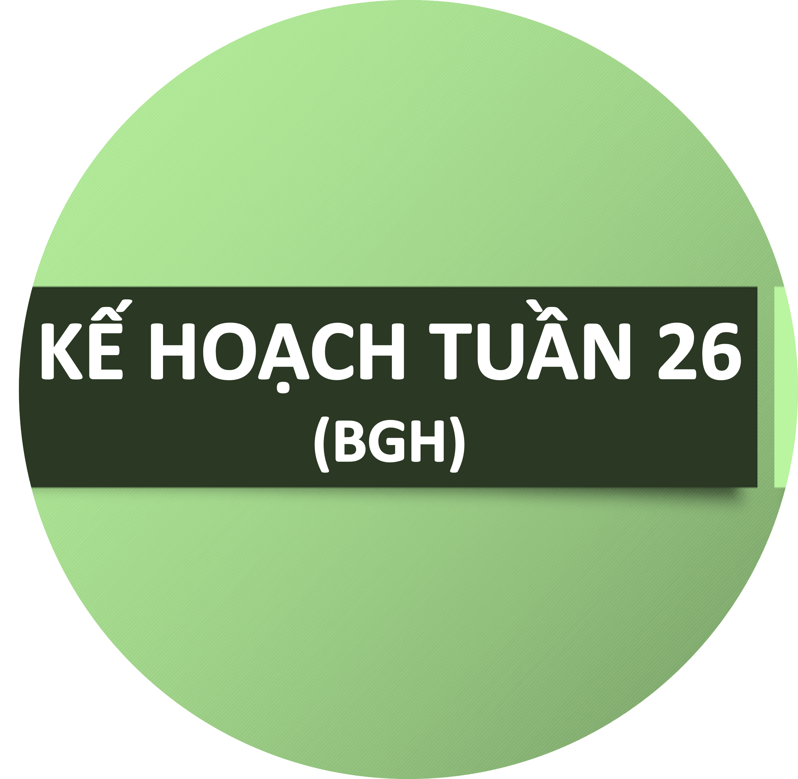 Kế hoạch hoạt động tuần 26